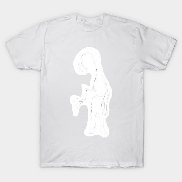 Feline presence (cut-out) T-Shirt by FJBourne